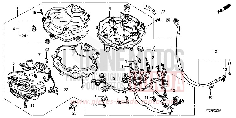 METER for PS125i PEARL SIENA RED (R320) from 2008