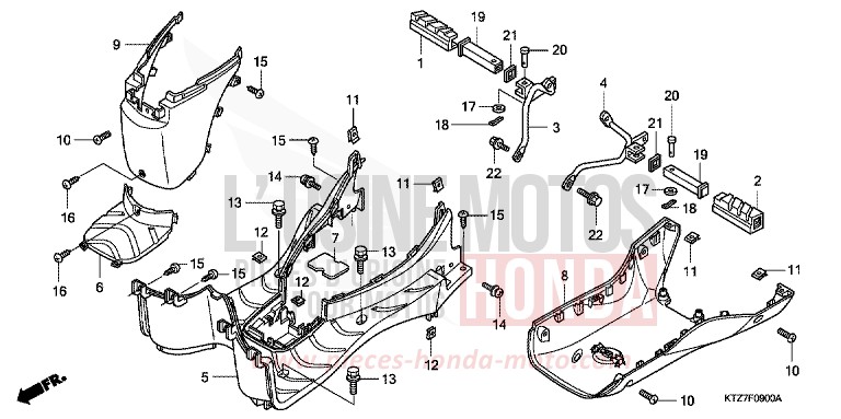 FLOOR STEP/PILLION STEP for PS125i PEARL SIENA RED (R320) from 2008