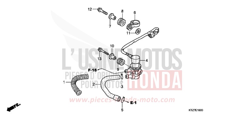 SOLENOID VALVE for PS125i QUASAR SILVER METALLIC (NHA48) from 2008