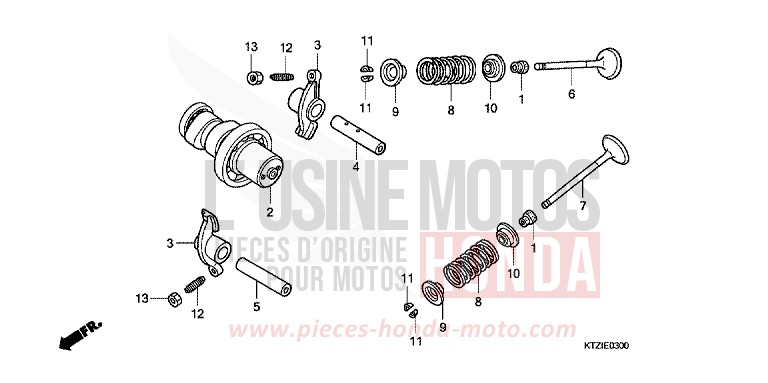 CAMSHAFT/VALVE for PS125i PEARL COOL WHITE (NHA16) from 2009