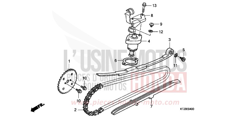 CAM CHAIN/TENSIONER for PS125i PEARL COOL WHITE (NHA16) from 2009