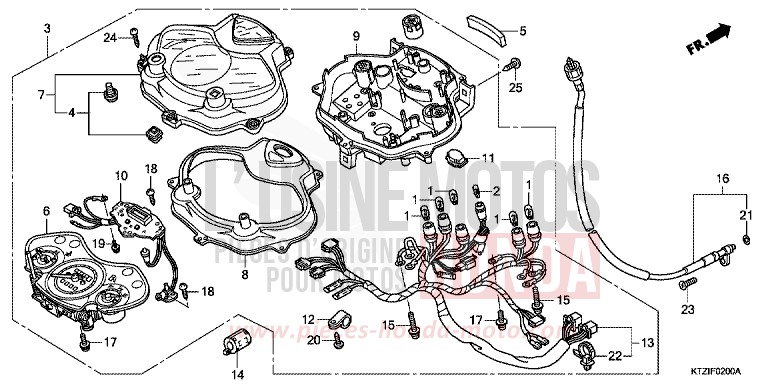METER for PS125i PEARL COOL WHITE (NHA16) from 2009