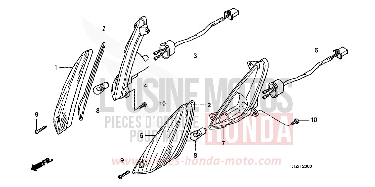 WINKER for PS125i QUASAR SILVER METALLIC (NHA48) from 2009