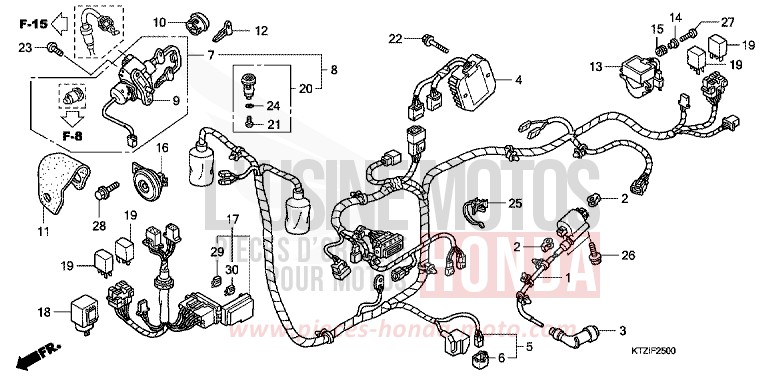 WIRE HARNESS for PS125i INTERSTELLAR BLACK METALLIC (NHA12) from 2010