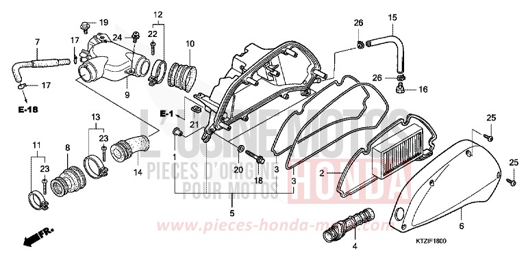 AIR CLEANER for PS125i PEARL COOL WHITE (NHA16) from 2010