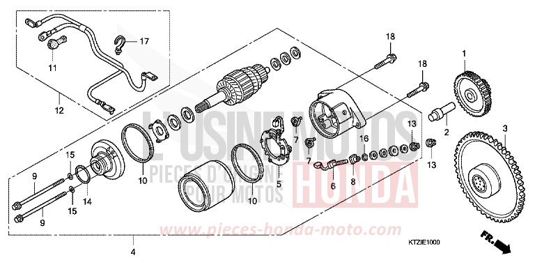 STARTING MOTOR for PS125i QUASAR SILVER METALLIC (NHA48) from 2010