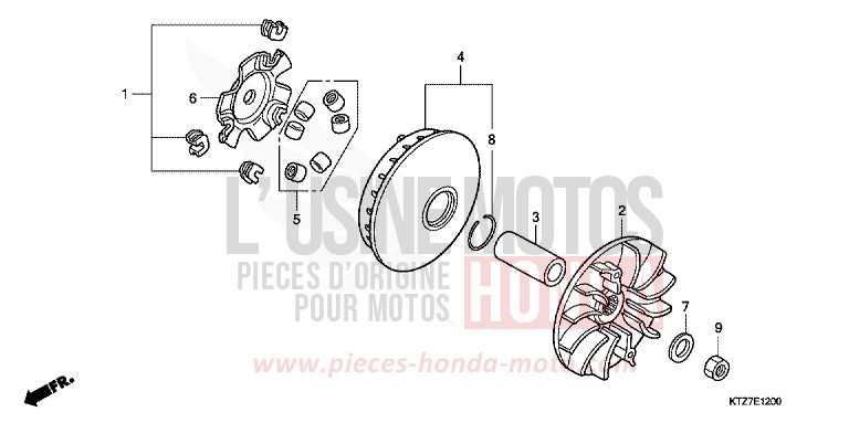 DRIVE FACE for PS125i BLACK (NH1) from 2008