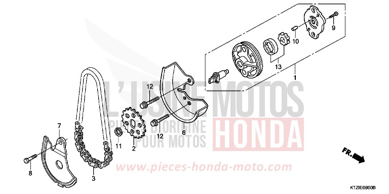 OIL PUMP for PS125i BLACK (NH1) from 2010