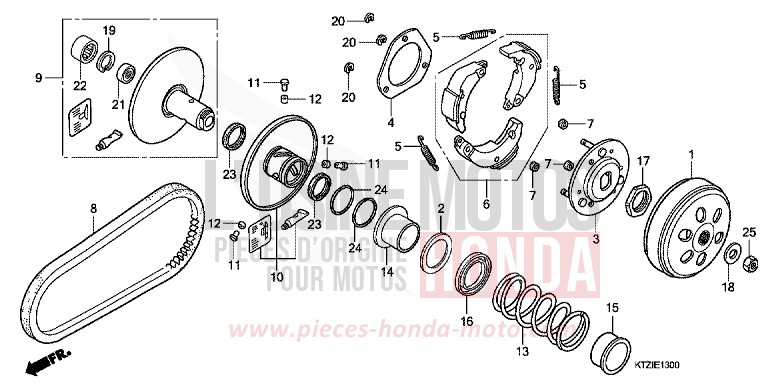 DRIVEN FACE for PS125i PEARL COOL WHITE (NHA16) from 2010