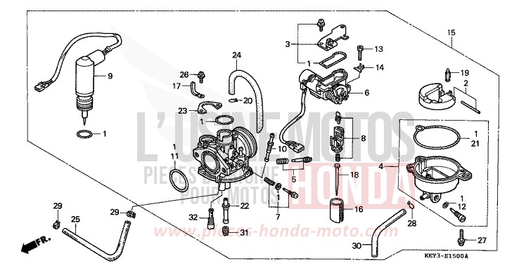 CARBURETOR for Pantheon CYNOS GRAY METALLIC (NH400) from 2001