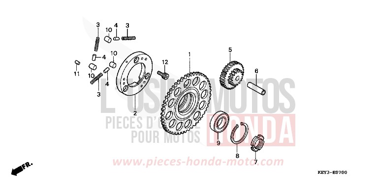 STARTING CLUTCH for Pantheon FORCE SILVER METALLIC (NH411) from 2002