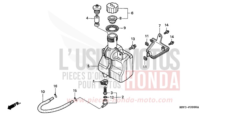 OIL TANK for Pantheon HEAVY GRAY METALLIC-U (NH194) from 2002