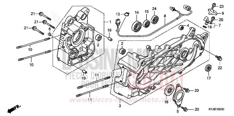 CRANKCASE (FES1253-5) (FES1503-5) for Pantheon CANDY CALCUTTA RED (R277) from 2003