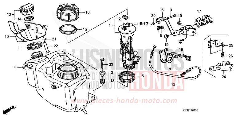 FUEL TANK for Pantheon CANDY CALCUTTA RED (R277) from 2003