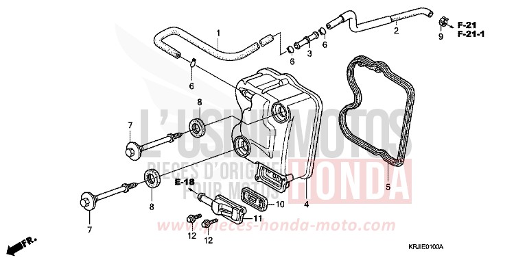 CYLINDER HEAD COVER for Pantheon FORCE SILVER METALLIC (NH411) from 2003