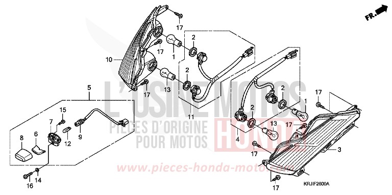 REAR COMBINATION LIGHT (FES1253-5) (FES1503-5) for Pantheon INTERSTELLAR BLACK METALLIC (NHA12) from 2003
