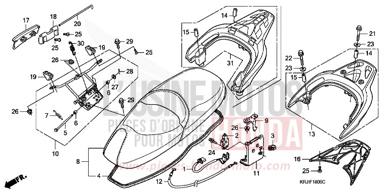 SEAT/REAR CARRIER for Pantheon SARDEGNA GREEN METALLIC (G182) from 2003