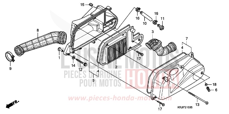 AIR CLEANER (FES1253-5) (FES1503-5) for Pantheon PEARL MONTANA BLUE (PB351) from 2004