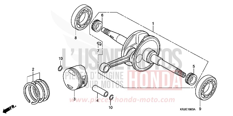 CRANKSHAFT/PISTON for Pantheon FORCE SILVER METALLIC (NH411) from 2005
