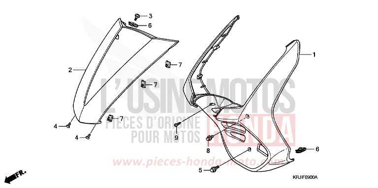 FRONT COVER (FES1253-5) (FES1503-5) for Pantheon INTERSTELLAR BLACK METALLIC (NHA12) from 2005