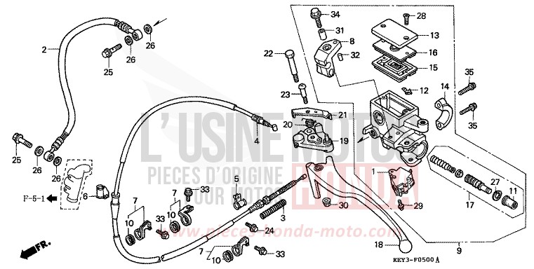 RR. BRAKE MASTER CYLINDER for Pantheon COGNAC BROWN METALLIC (YR199) from 1998