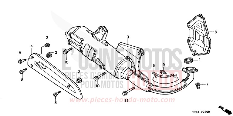 EXHAUST MUFFLER for Pantheon COGNAC BROWN METALLIC (YR199) from 1998
