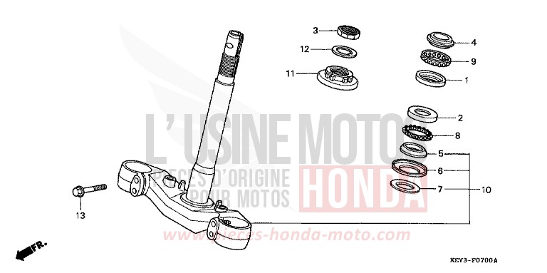 STEERING STEM for Pantheon TRAD BLUE METALLIC (PB171) from 1998