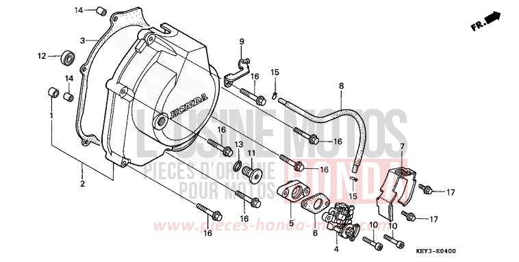 RIGHT CRANKCASE COVER/ OIL PUMP for Pantheon NOIR (NH1) from 2000