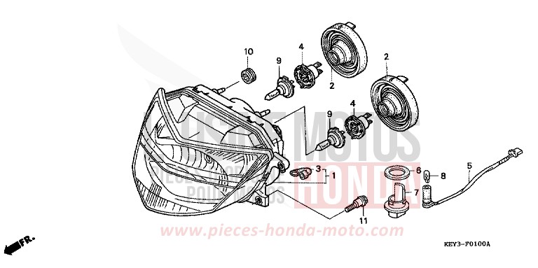HEADLIGHT for Pantheon NOIR (NH1) from 2000