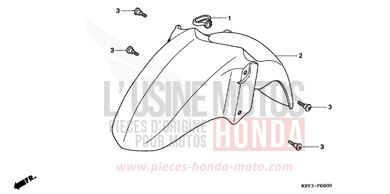 FRONT FENDER for Pantheon TRAD BLUE METALLIC (PB171) from 2000