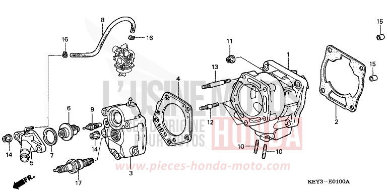 CYLINDER HEAD/CYLINDER for Pantheon CYCLON BLUE METALLIC (PB221) from 2002