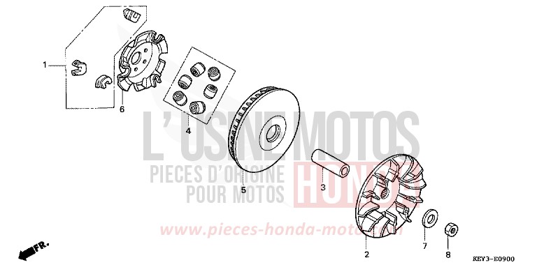 DRIVE FACE for Pantheon CYCLON BLUE METALLIC (PB221) from 2002
