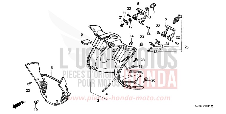 SCATOLA INTERNA per Pantheon FORCE SILVER METALLIC (NH411) del 2002
