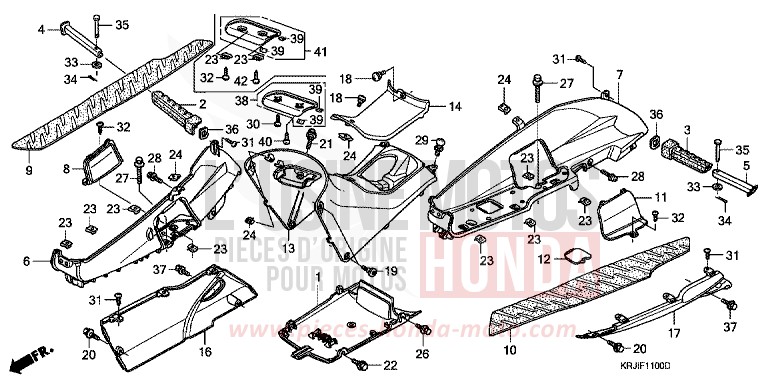 FLOOR PANEL/CENTER COVER (FES1253-5) (FES1503-5) for Pantheon FORCE SILVER METALLIC (NH411) from 2004