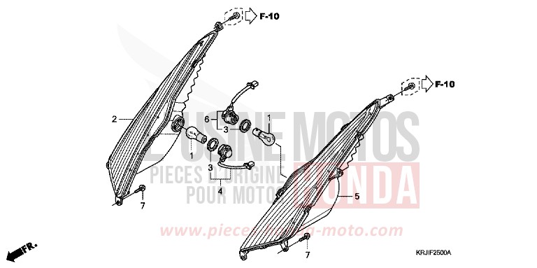FRECCIA ANTERIORE per Pantheon FORCE SILVER METALLIC (NH411) del 2004