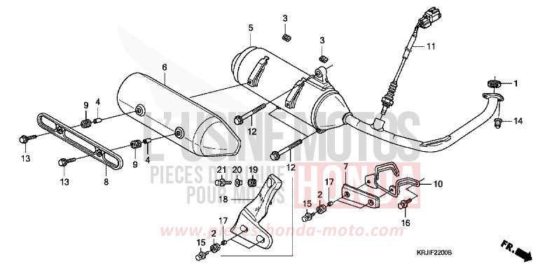 EXHAUST MUFFLER for Pantheon PETROL BLUE METALLIC (B183) from 2004