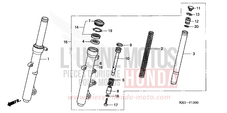 FRONT FORK for Pantheon FORCE SILVER METALLIC (NH411) from 2005