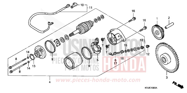 STARTING MOTOR (FES1253-5) (FES1503-5) for Pantheon INTERSTELLAR BLACK METALLIC (NHA12) from 2005
