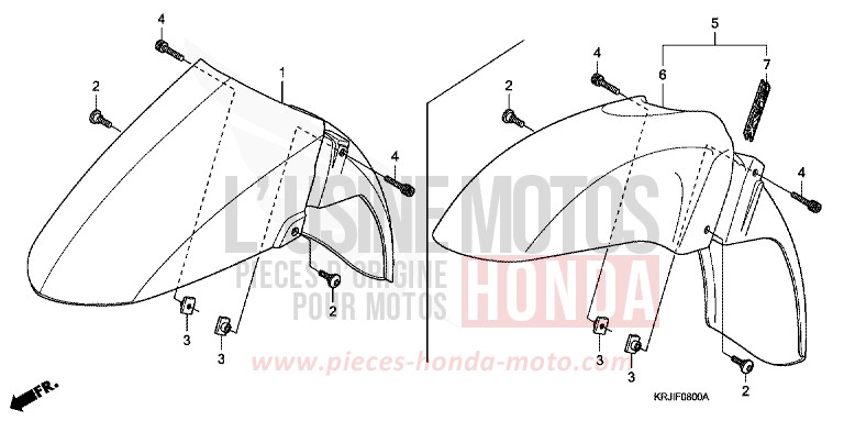 FRONT FENDER for Pantheon PEARL MONTANA BLUE (PB351) from 2005