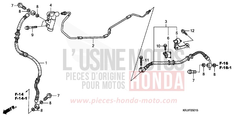 REAR BRAKE PIPE (FES125) (FES150) for Pantheon VELVET RED METALLIC (R302) from 2005