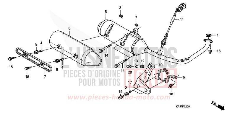 EXHAUST MUFFLER for S-Wing PEARL COOL WHITE (NHA16) from 2011