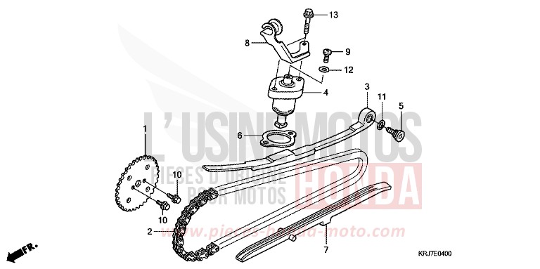 CAM CHAIN/TENSIONER for S-Wing PEARL NIGHTSTAR BLACK (NHA84) from 2011