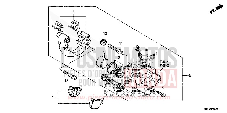 REAR BRAKE CALIPER for S-Wing CHAMPAGNE BRONZE METALLIC (YR287) from 2012