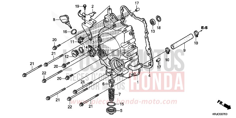 RIGHT CRANKCASE COVER for S-Wing PEARL COOL WHITE (NHA16) from 2012