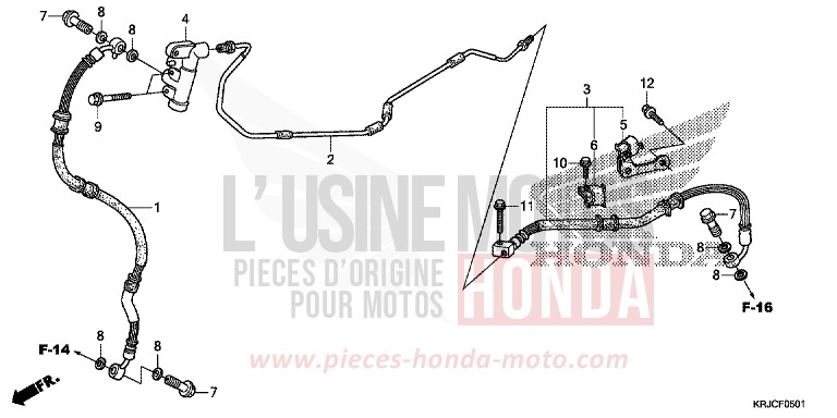 REAR BRAKE PIPE (FES125) for S-Wing PEARL COOL WHITE (NHA16) from 2012