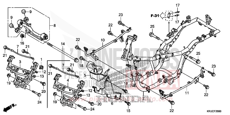 FRAME BODY for S-Wing PEARL COOL WHITE (NHA16) from 2012