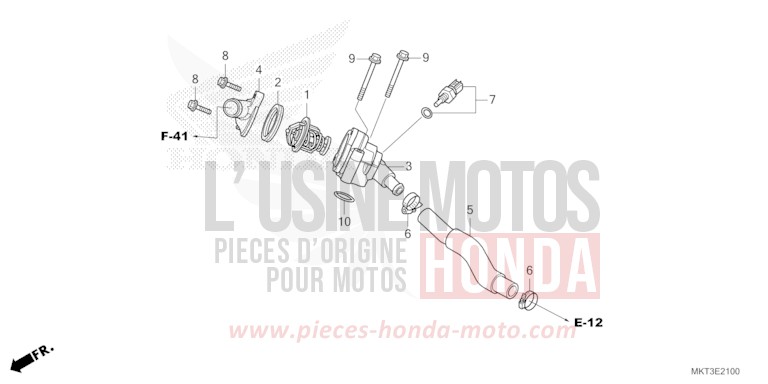 THERMOSTAT for ADV750 MAT BALLISTIC BLACK METALLIC (NHA86) from 2022