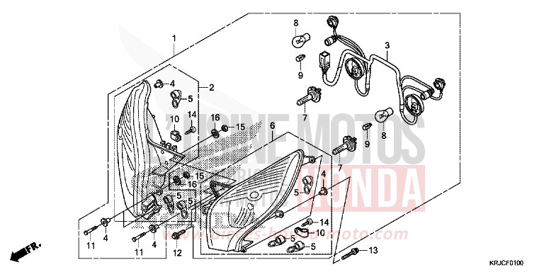HEADLIGHT for S-Wing PEARL COOL WHITE (NHA16) from 2012
