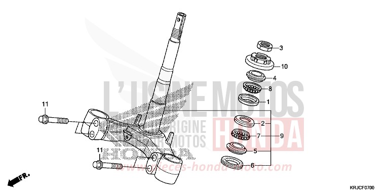 STEERING STEM for S-Wing PEARL COOL WHITE (NHA16) from 2012