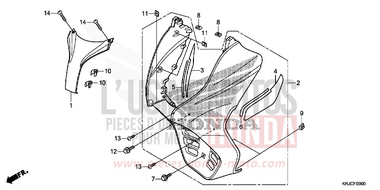 FRONT COVER for S-Wing PEARL COOL WHITE (NHA16) from 2012